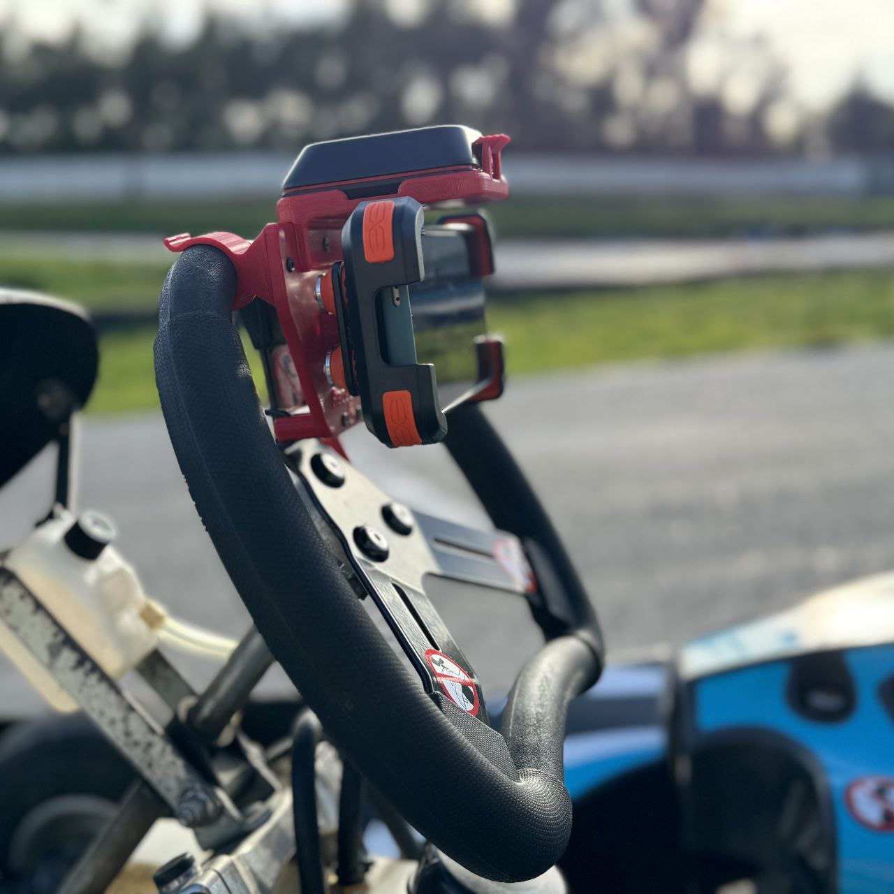 RaceCling in Action on a Kart